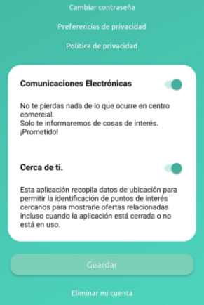 ajustes app Zubiarte